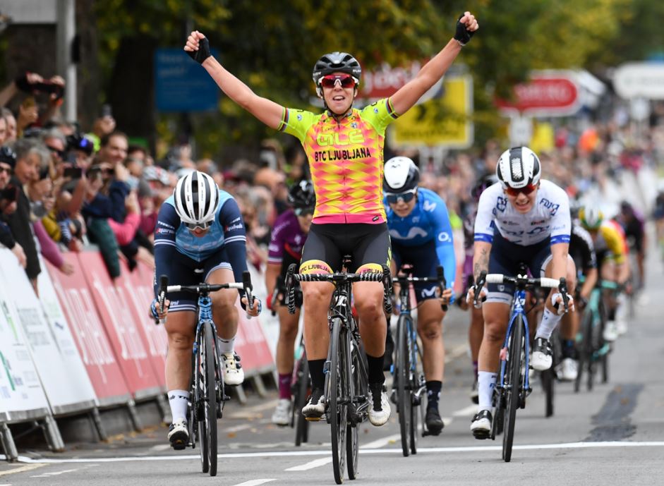 Marta Bastianelli vince la prima tappa del Women's Tour 2021 (foto Swipx - Women's Tour)