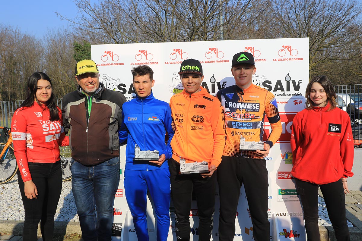 Il podio della Coppa Primavera di Cesano Maderno (foto Fabiano Ghilardi)