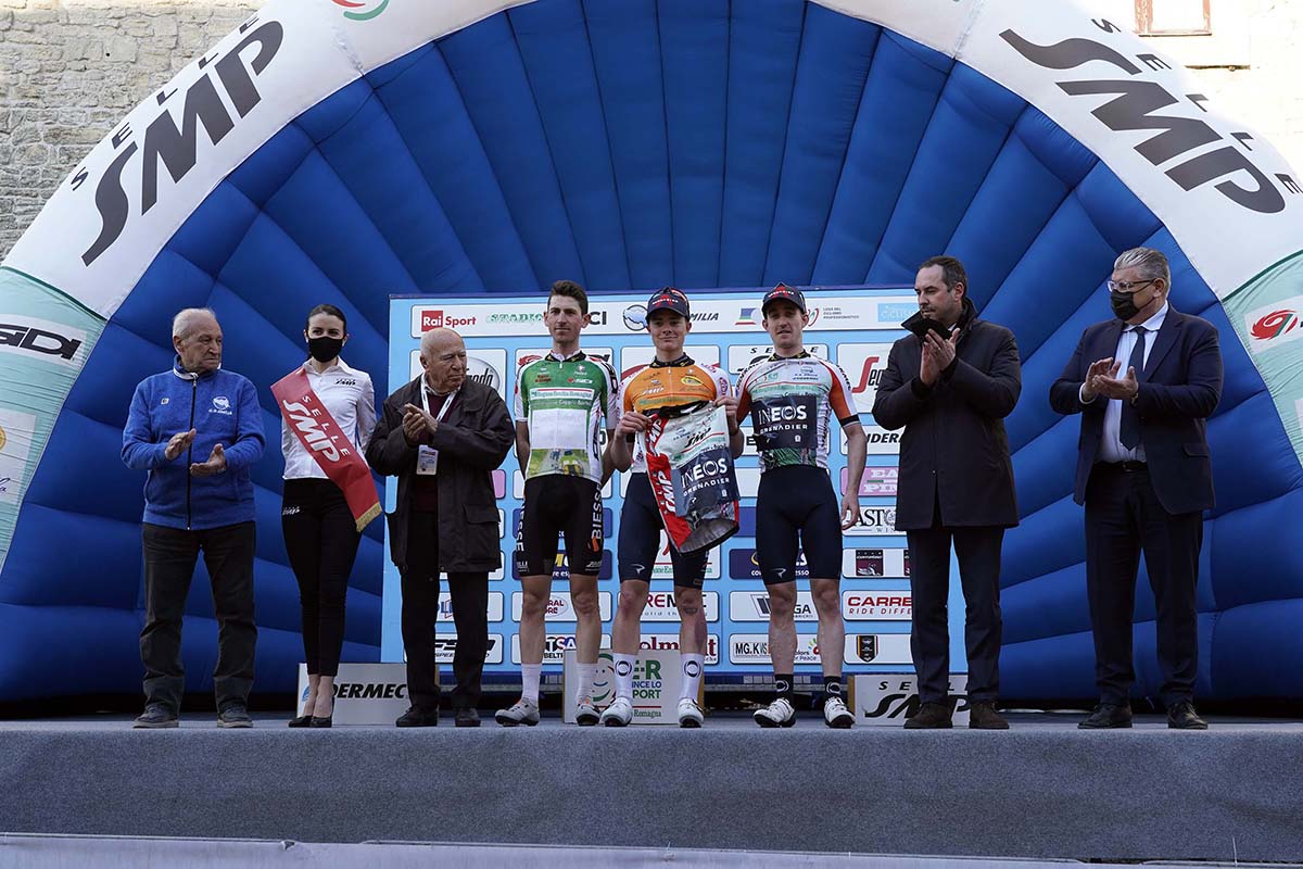 Tutte le maglie dopo la terza tappa della Settimana Coppi e Bartali 2022 (foto Sprint Cycling Agency)