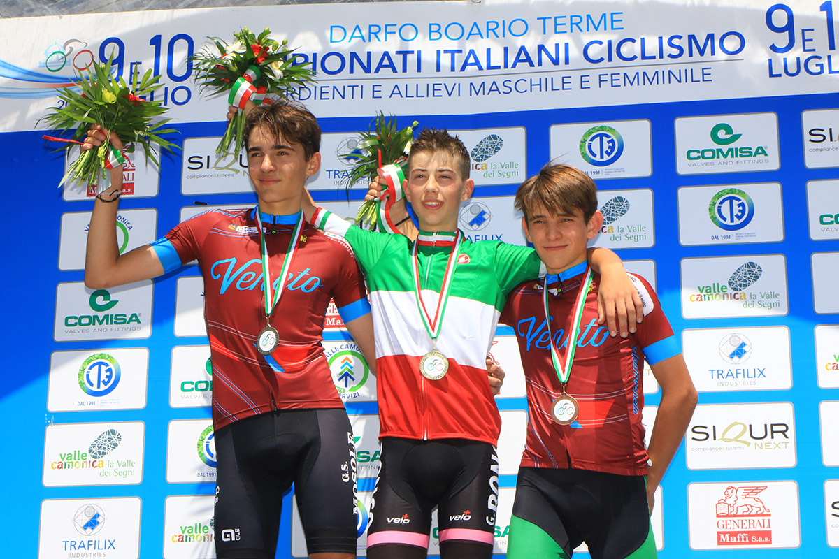 Il podio del campionato italiano Esordienti 2° anno - ph. Fabiano Ghilardi