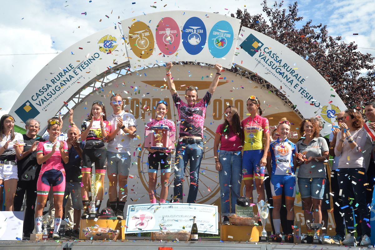 Il podio della 22° Coppa Rosa - foto Mosna