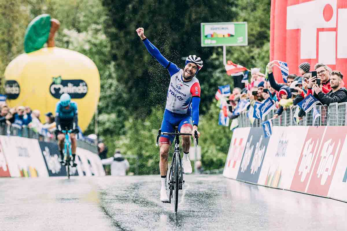 Thibaut Pinaut vince l'ultima tappa del Tour of the Alps 2022 (foto Tornanti.cc)