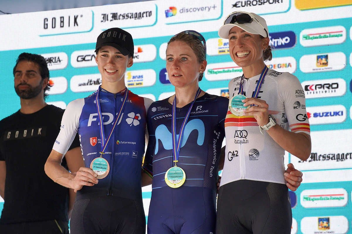 Il podio della tappa di Cesena _credit sprintcyclingagency