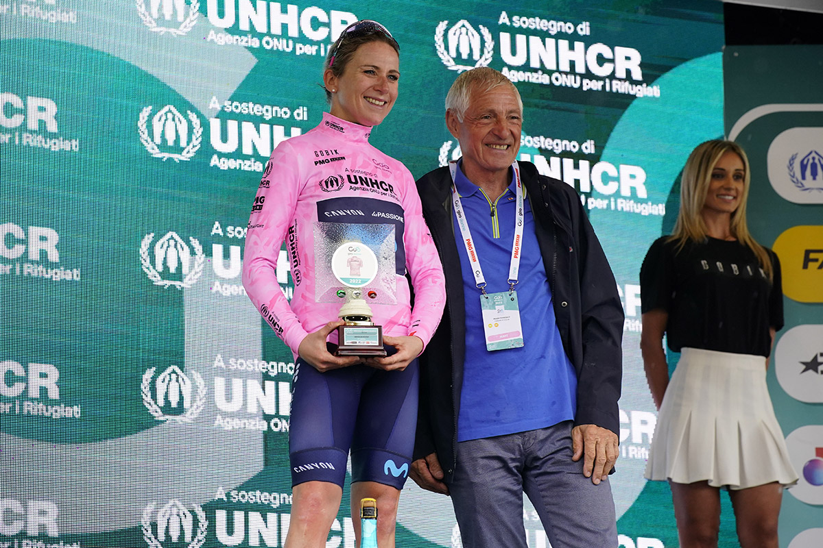 van Vleuten in rosa con Francesco Moser - credit sprintcyclingagency.jpg