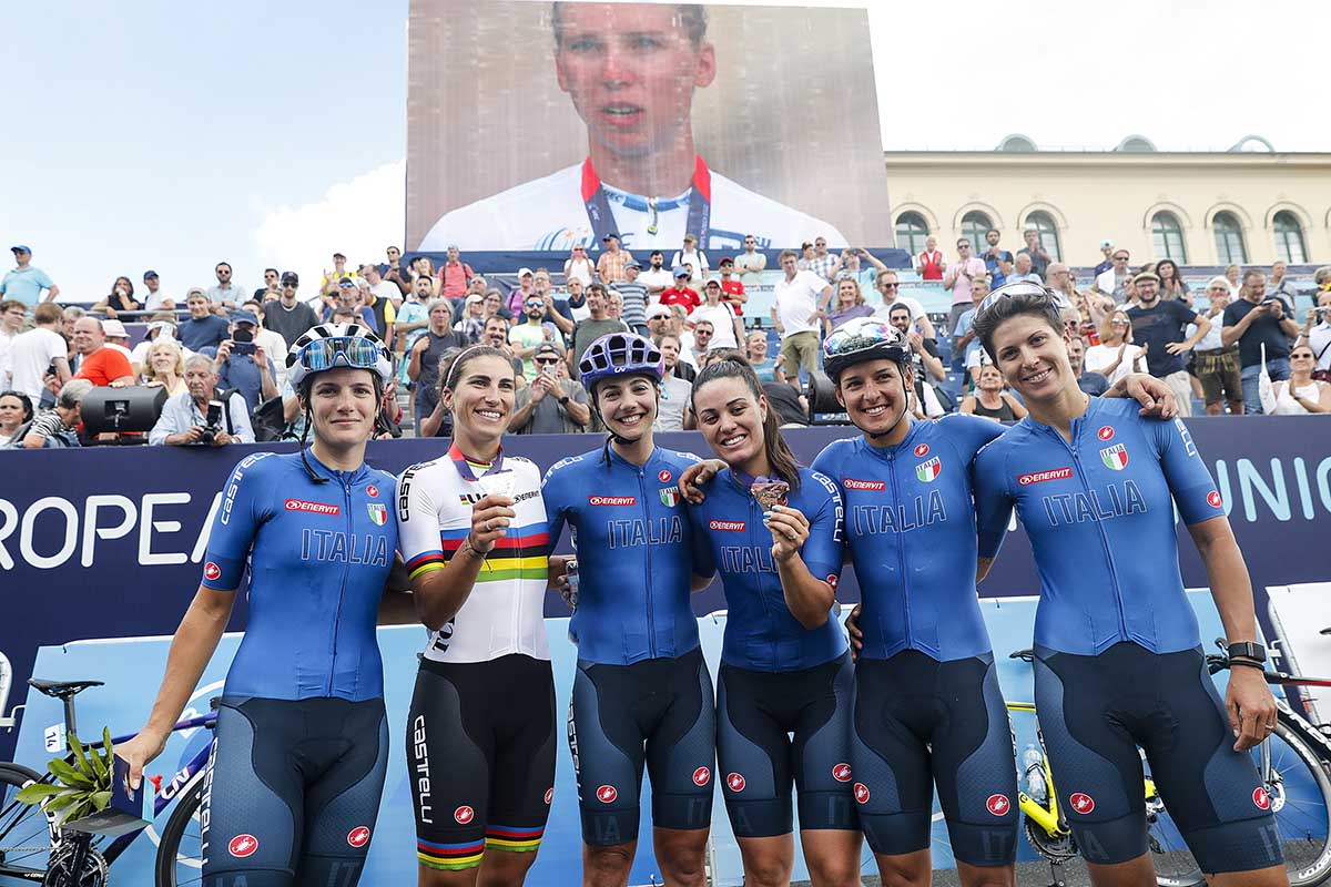 L'Italia festeggia due medaglie al Campionato Europeo strada Donne Elite Monaco 2022 (foto UEC/Sprint Cycling Agency)