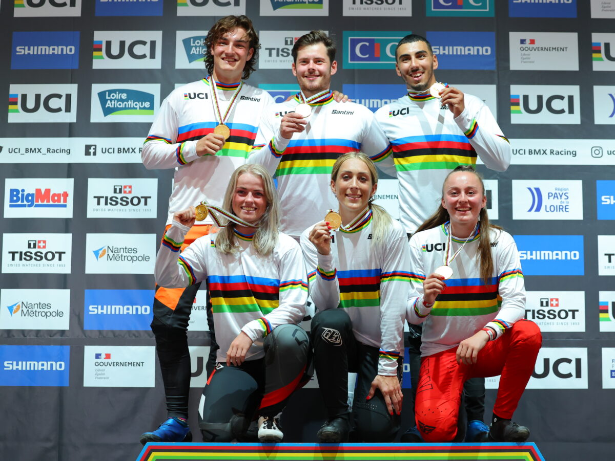 I sei campioni del mondo della bmx - credit Alex Whitehead/SWpix.com 