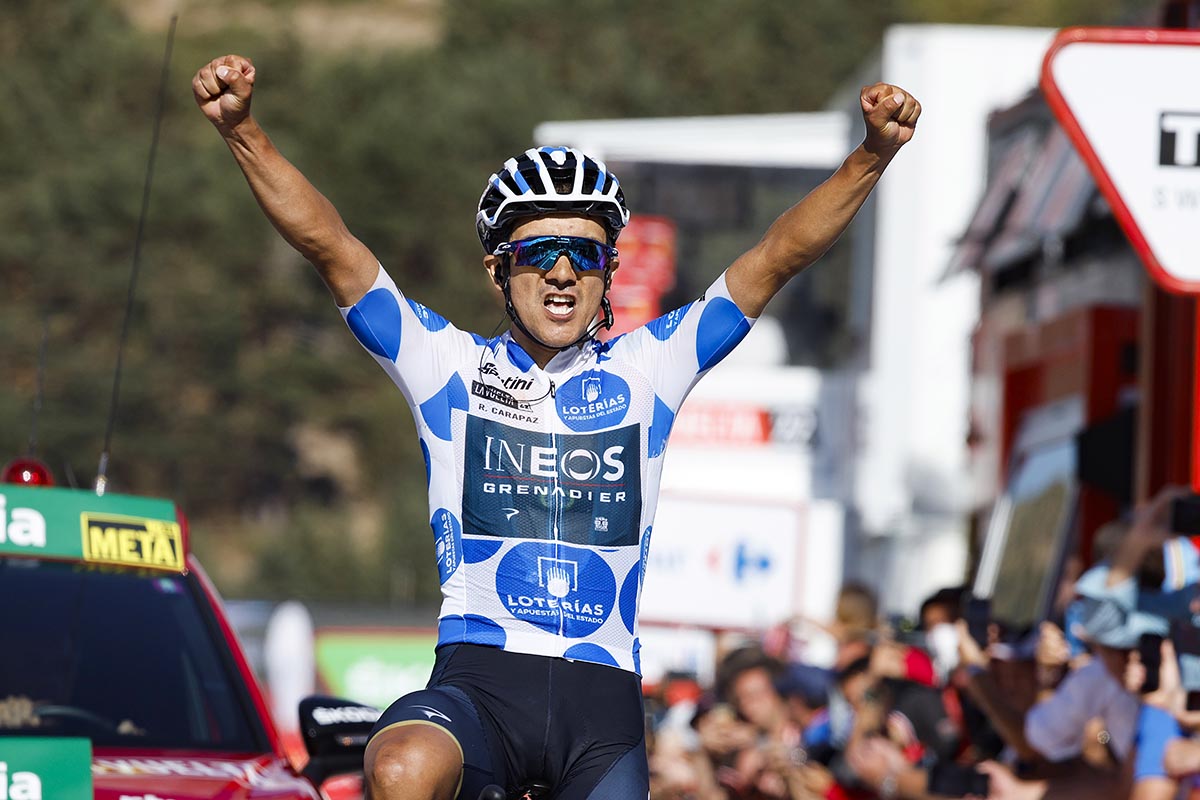 Richard Carapaz vince la tappa 20 della Vuelta Espana 2022 (foto Unipublic / Sprint Cycling Agency)