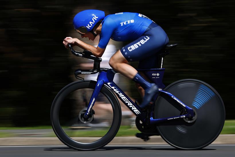Vittoria Guazzini in azione nel Mondiale a cronometro Wollongong 2022