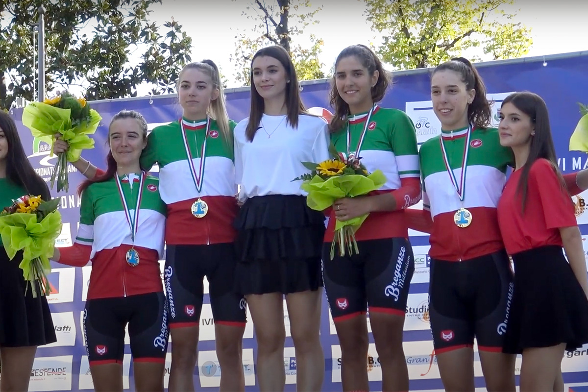 Il Team Breganze Millenium sul podio del campionato italiano cronometro a squadre di Fiume Veneto 2021