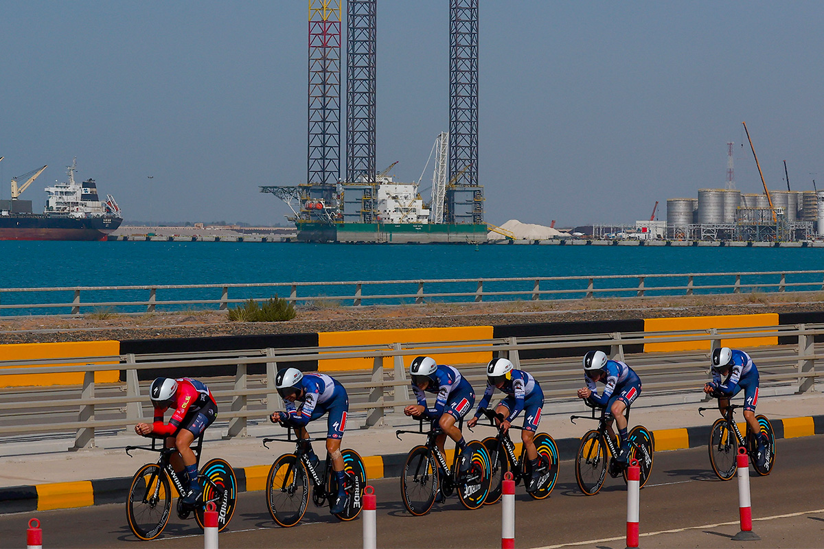 La Soudal - Quick Step vince la cronometro a squadre dell'UAE Tour 2023 - credit Sprint Cycling Agency