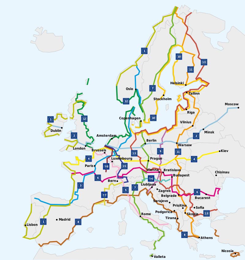 EuroVelo_Itinerari_2020_MAP
