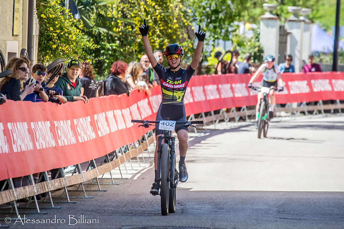 Giorgia Sardi (Gaga Bike) vince la prova delle Esordienti al Ca'neva Trophy - credit Alessandro Billiani