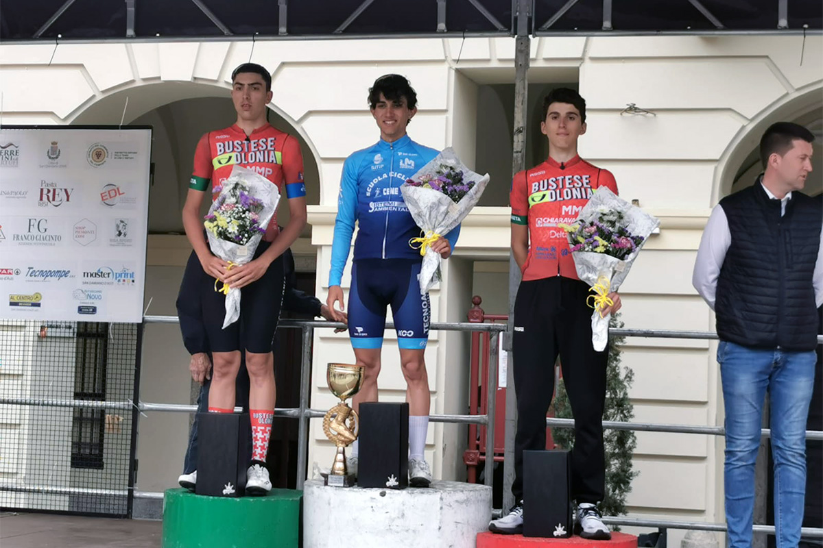 Il podio del Trofeo Città di San Damiano d'Asti