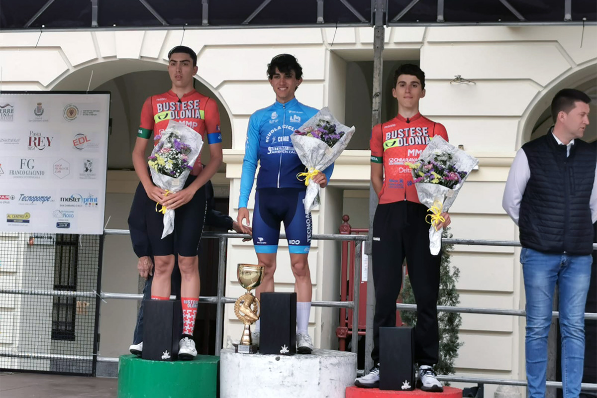 Il podio del Trofeo Città di San Damiano d'Asti