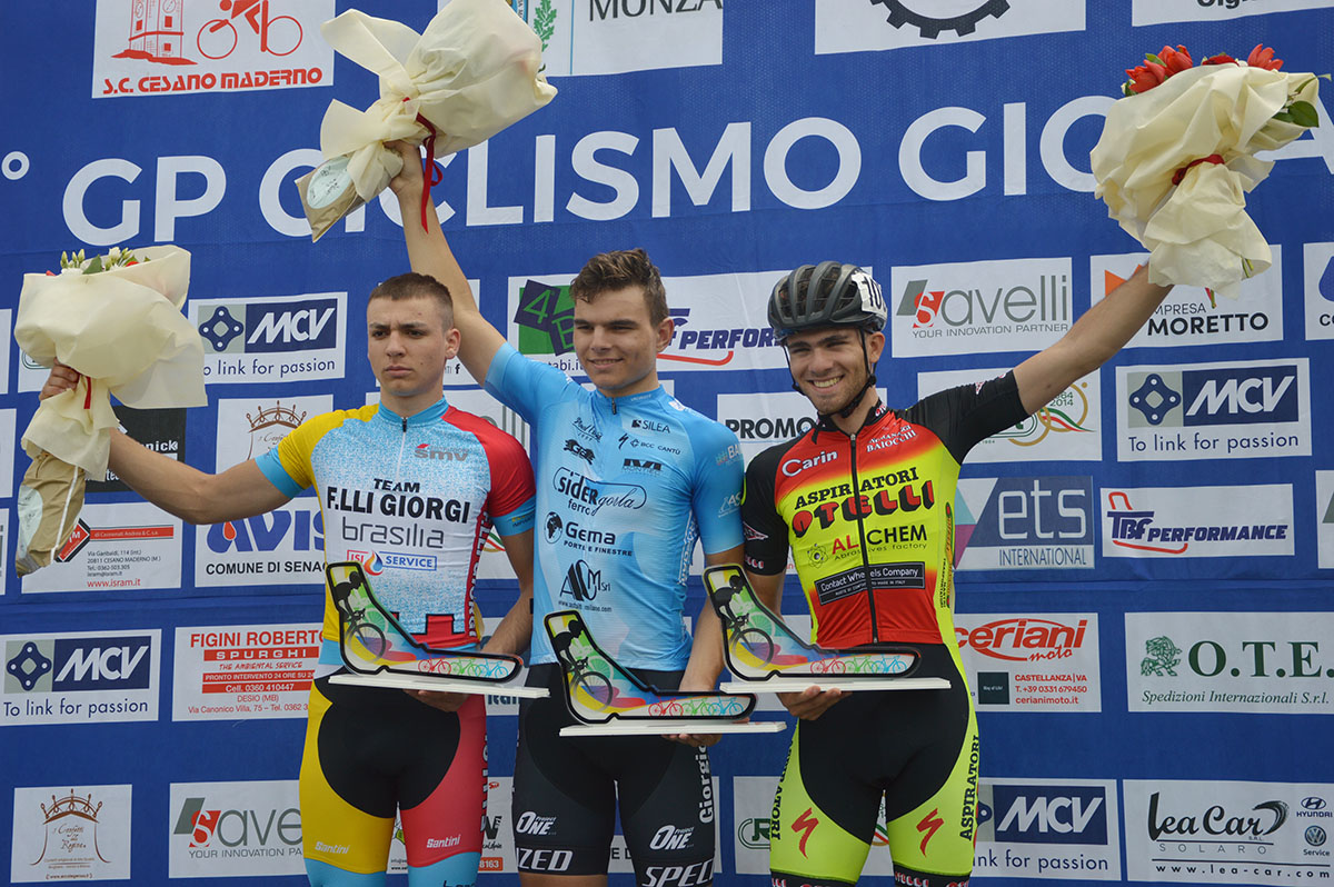 Il podio della 91° edizione della Medaglia d'Oro Città di Monza