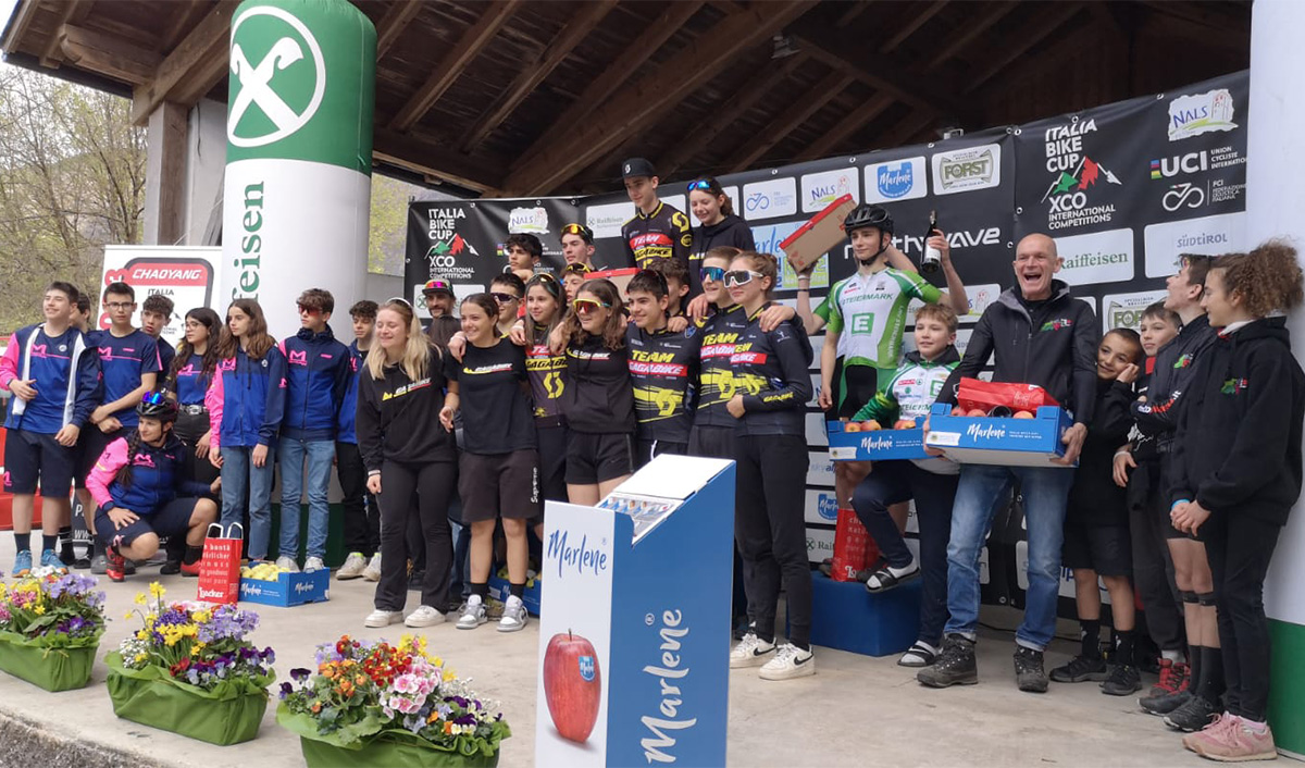 Il podio della prima prova del Campionato italiano giovanile di società - credit Comitato FCI Alto Adige