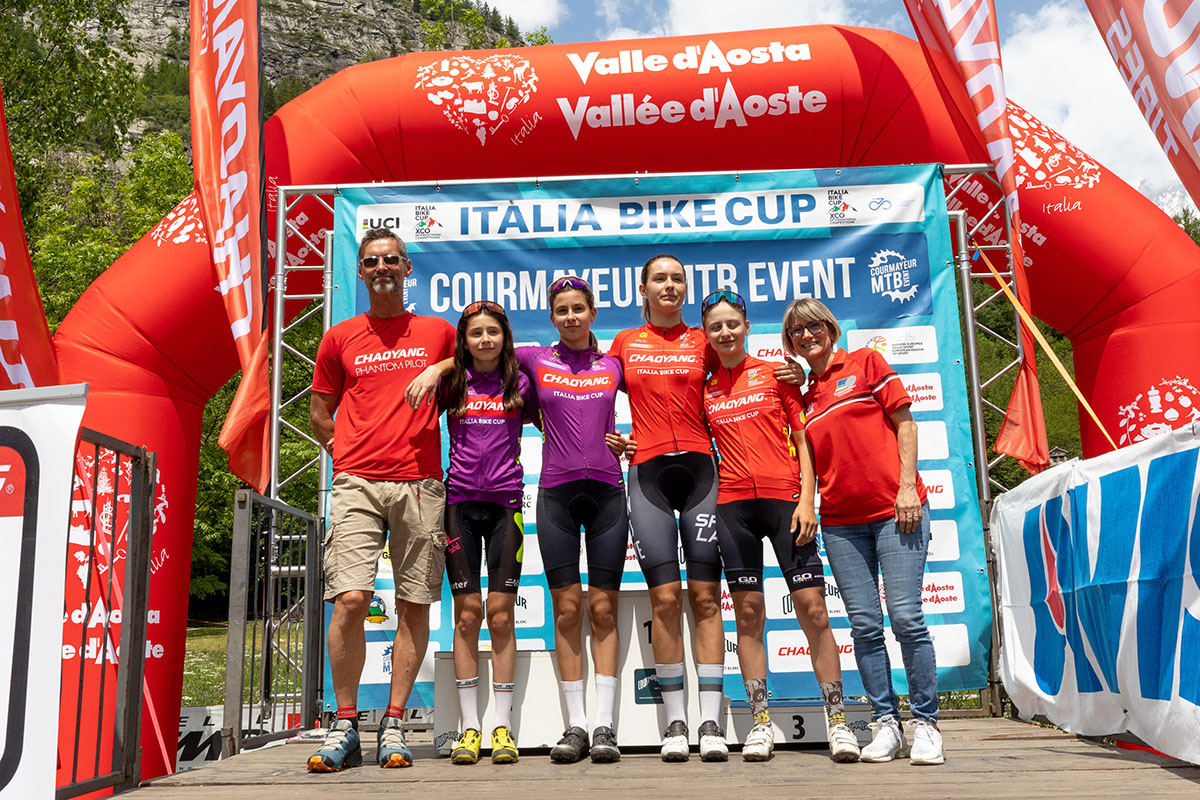 Le quattro leader del circuito Italia Bike Cup giovanile - credit Evi Garbolino