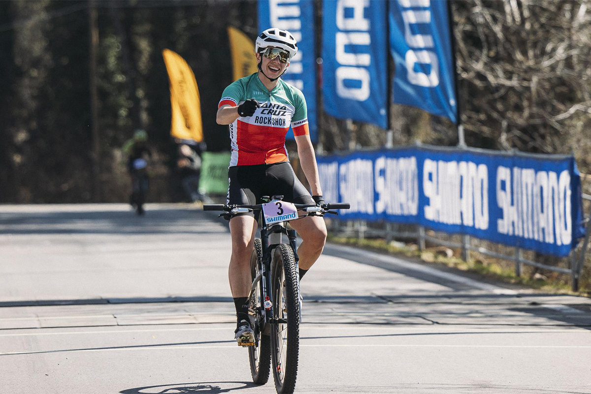 Martina Berta, vincitrice della prova Donne Elite a San Zeno della Montagna - credit Mario Pierguidi