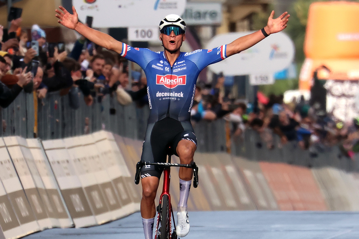 Mathieu Van der Poel vince la Milano - Sanremo - credit PhotoBiciCailotto