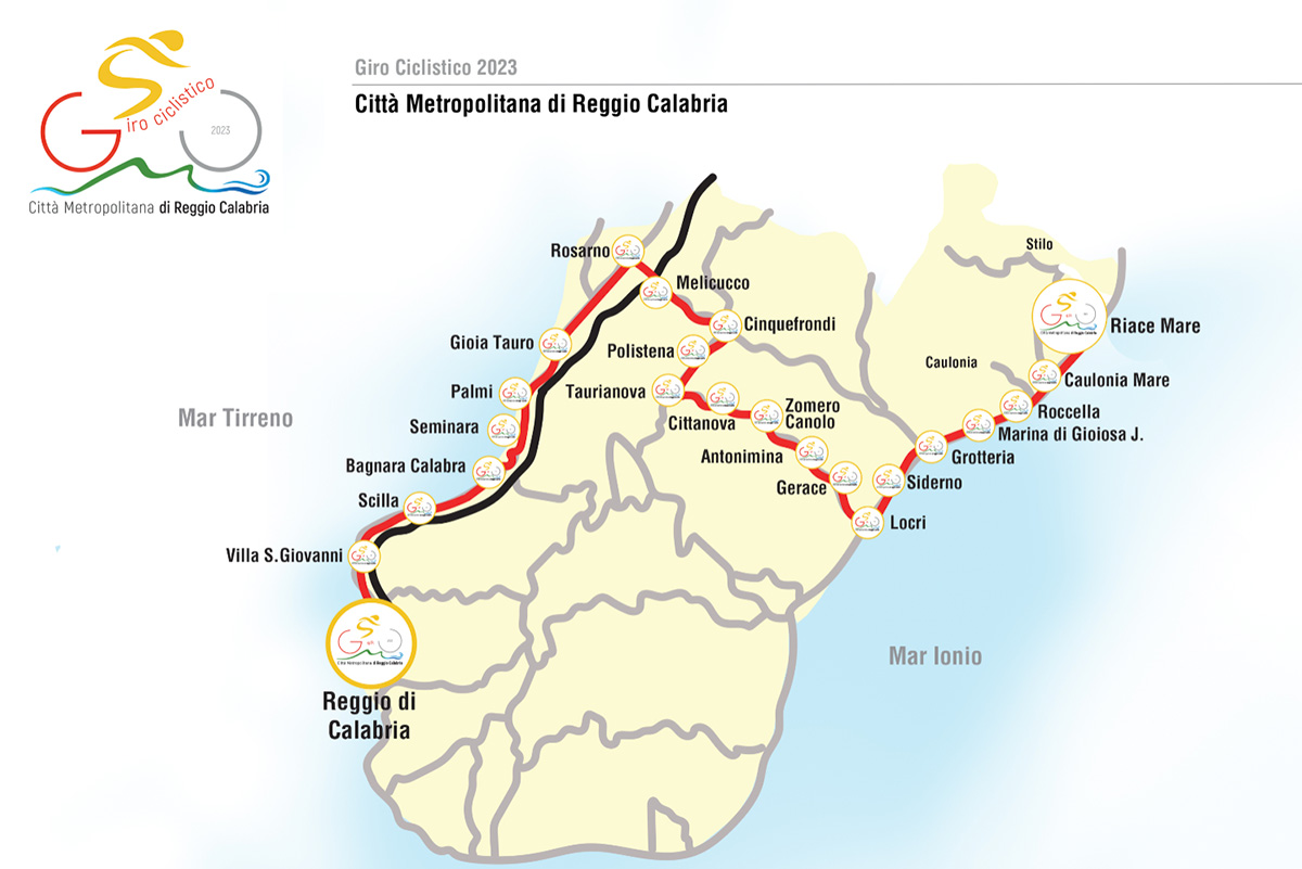 Percorso Giro della Città Metropolitana di Reggio Calabria