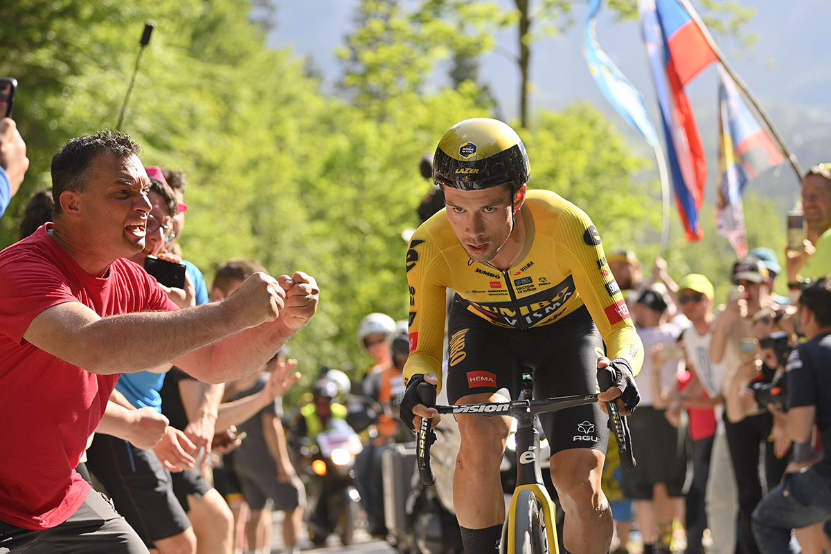 Primoz Roglic vince la 20° tappa del Giro d'Italia e si aggiudica la maglia rosa - credit LaPresse
