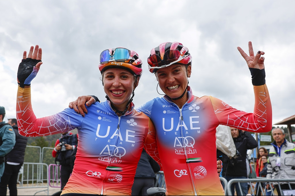 Silvia Persico ed Erica Magnaldi, sul podio della quarta tappa della Vuelta a Burgos - credit Sprint Cycling Agency