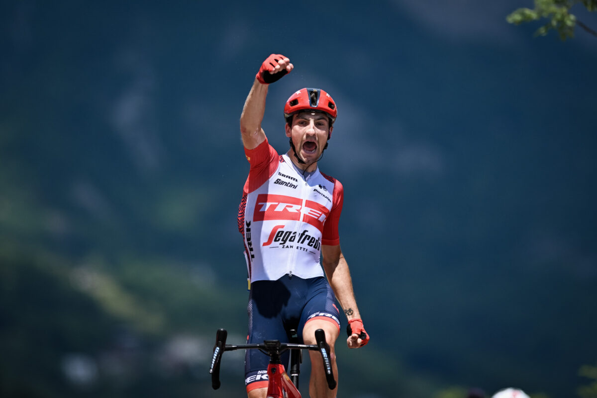 Giulio Ciccone (Trek-Segafredo) vince l'ultima tappa del Giro del Delfinato 2023 - credit A.S.O_Billy_Ceusters