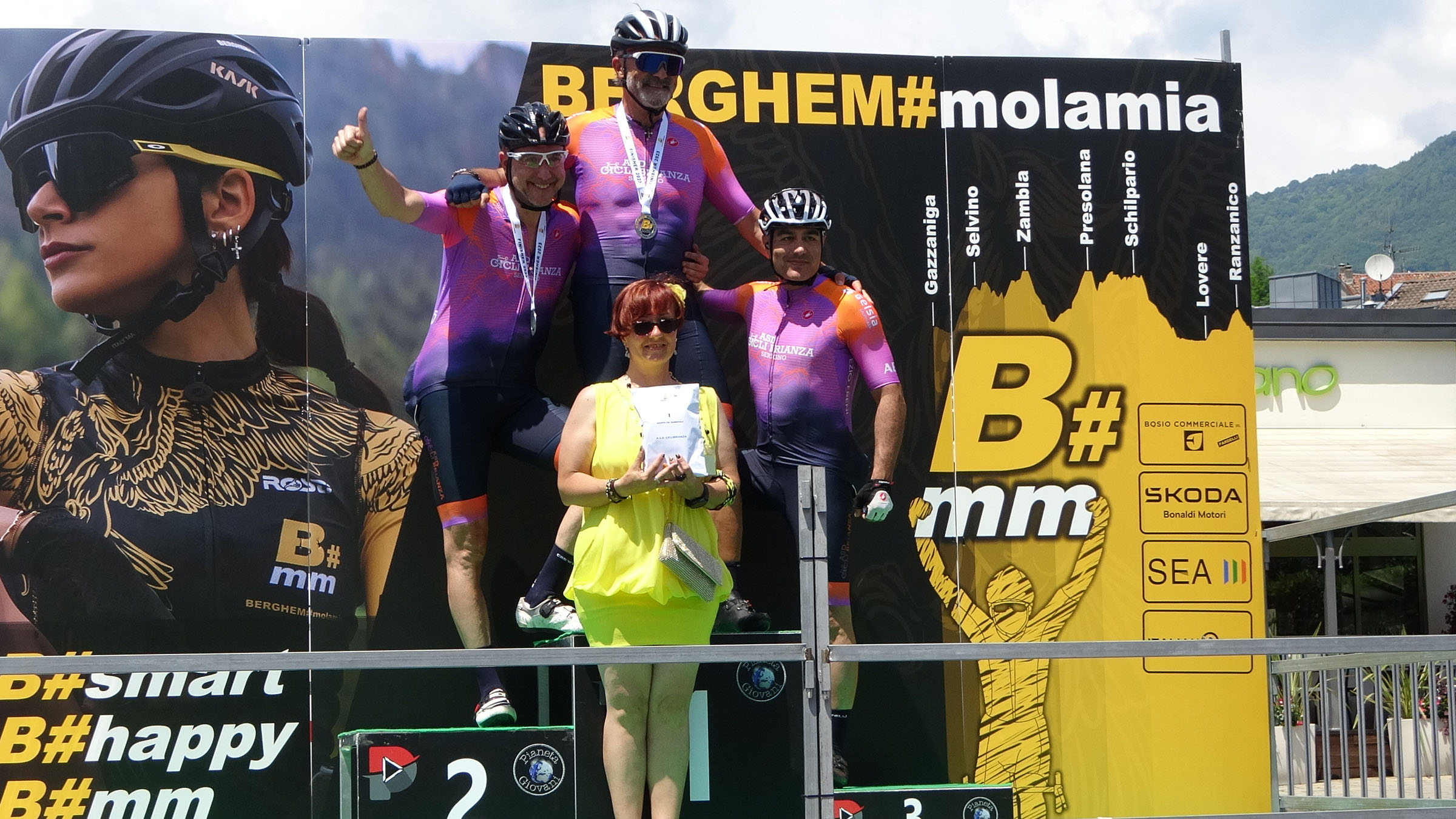 Cicli Brianza premiata come società più numerosa alla BERGHEM#molamia 2023