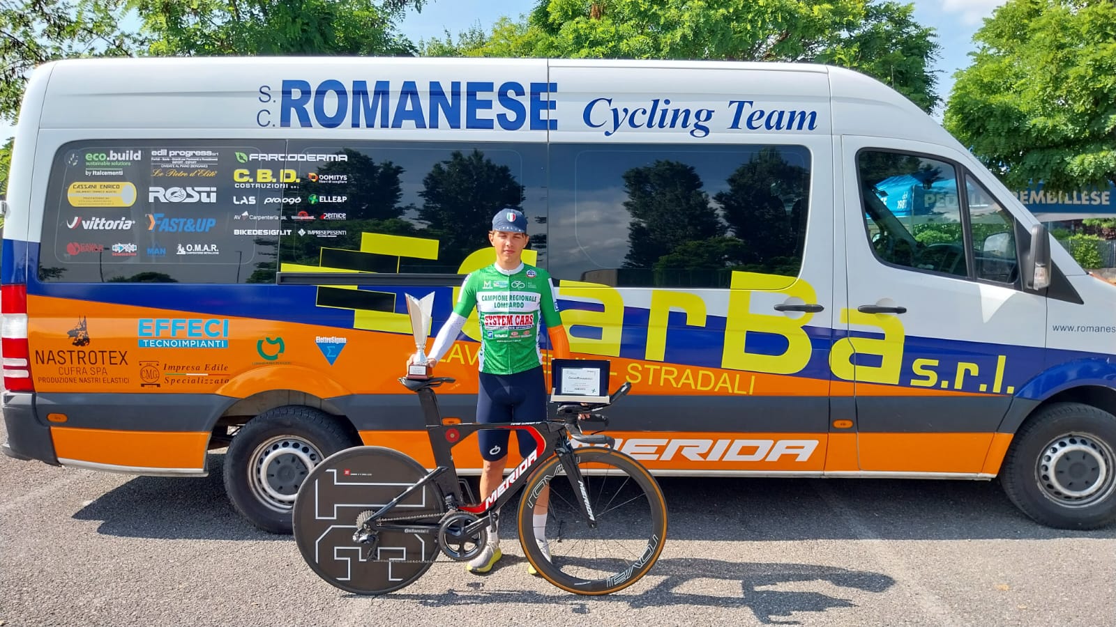 Samuele Alari campione lombardo cronometro Juniores a Romanengo