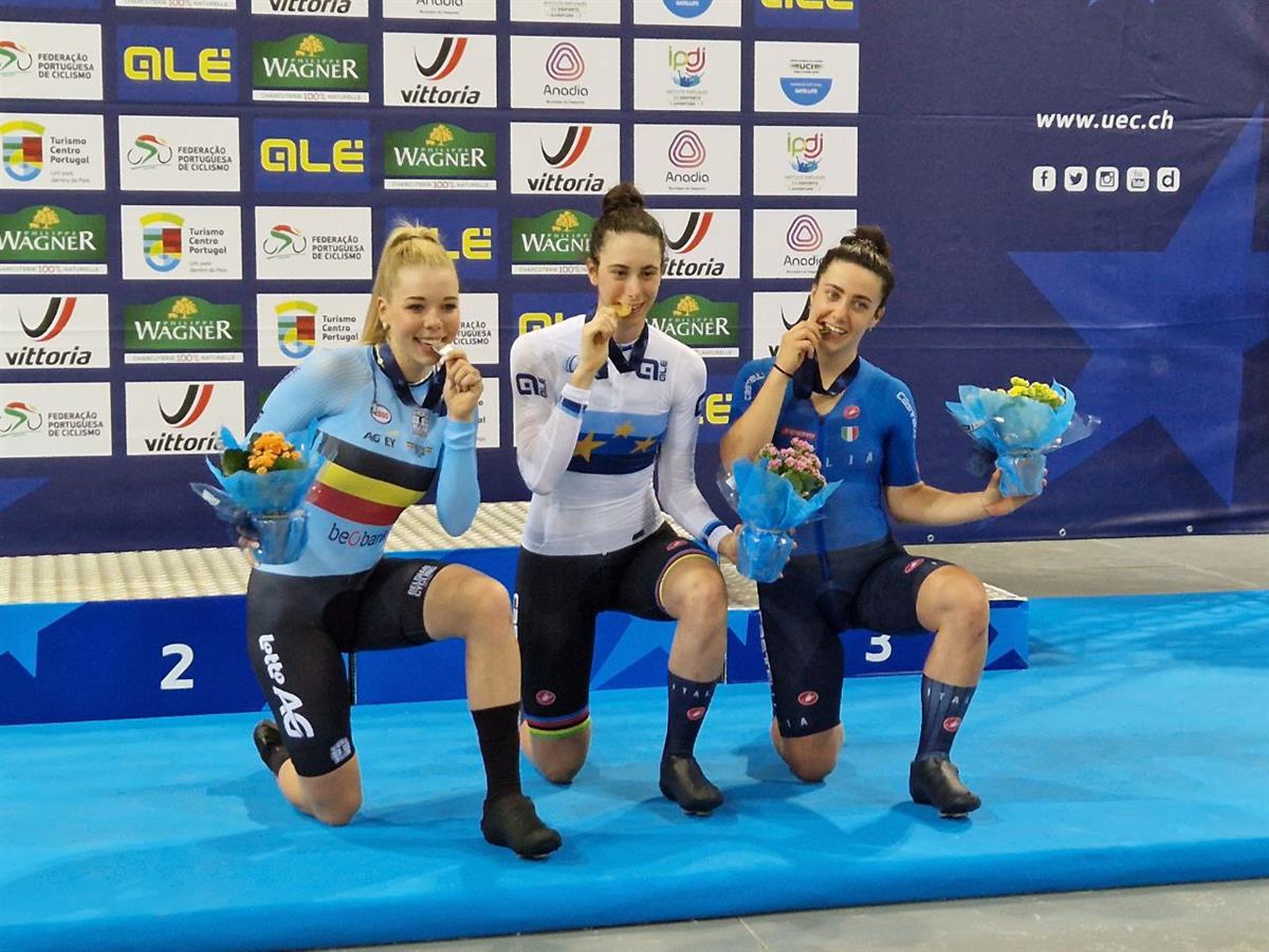 Federica Venturelli e Alice Toniolli sul podio dell'inseguimento individuale donne junior