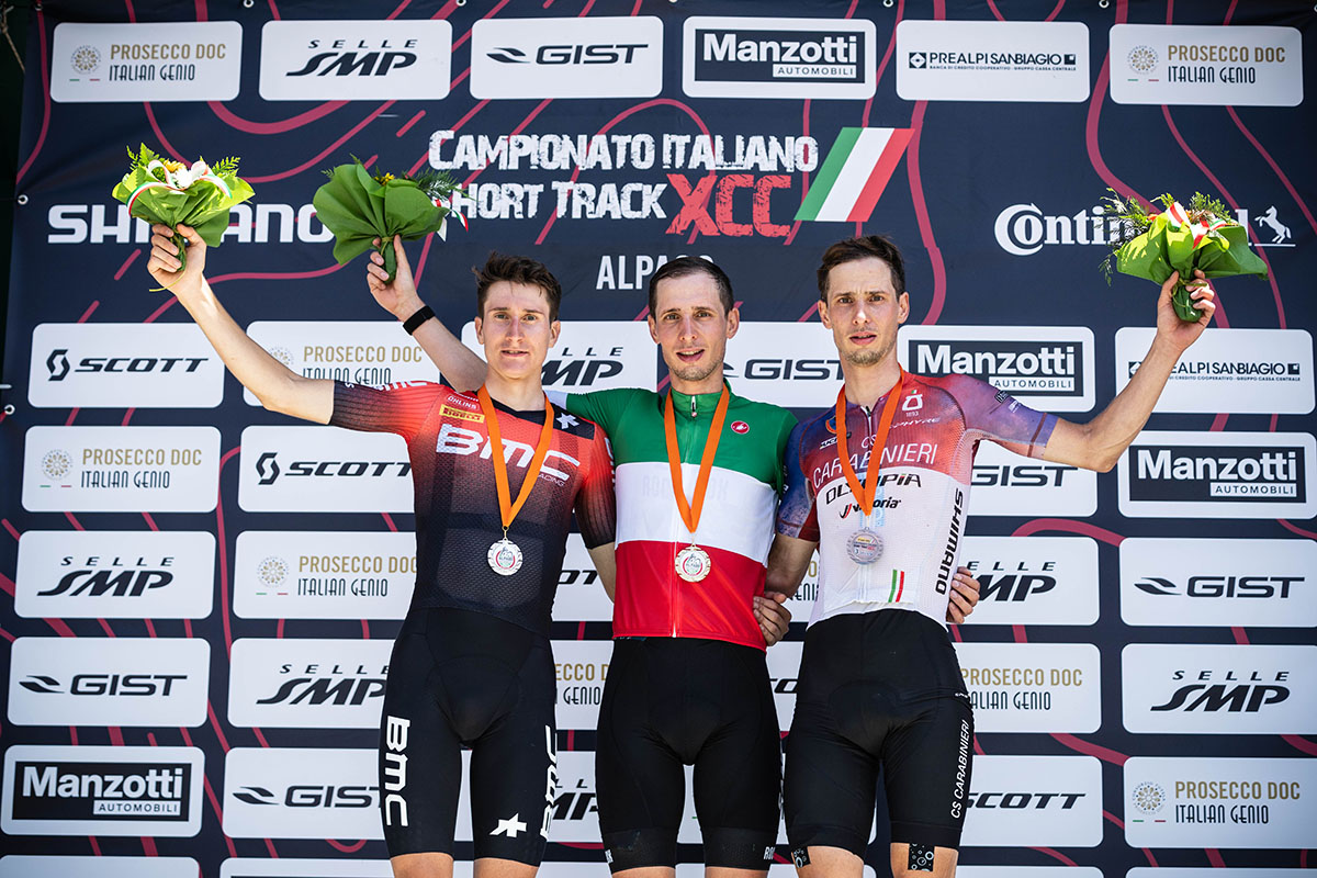 Il podio del Campionato Italiano Xcc degli Elite - credit Alessio Pederiva