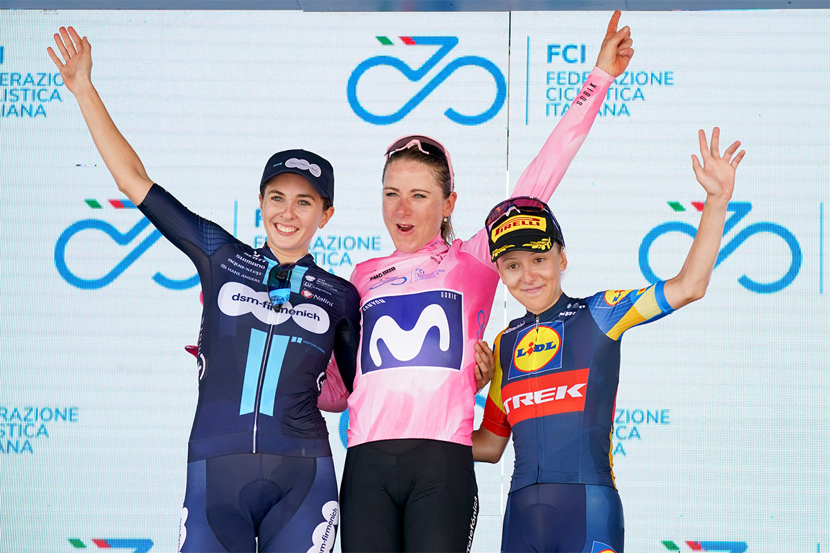 Il podio finale del Giro Donne 2023 - credit sprintcyclingagency