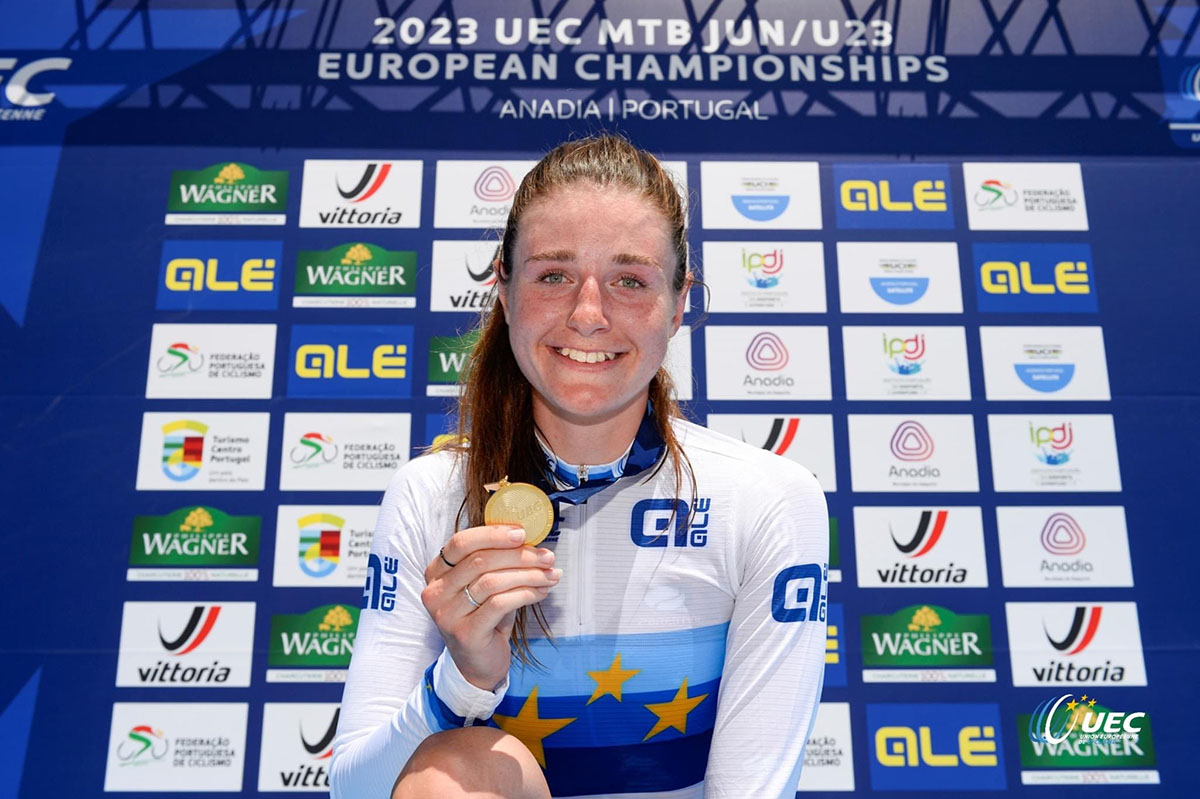 Sofie Heby Pedersen campionessa europea U23 ad Anadia 2023 - credit Sprint Cycling Agency
