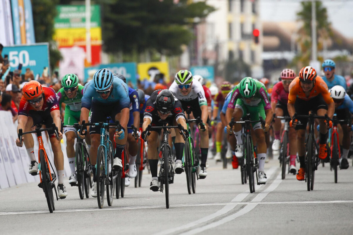 Enrico Zanoncello quinto nella prima tappa del Tour de Langkawi - credit Green Project Bardiani - CSF Faizanè & Sprint Cycling