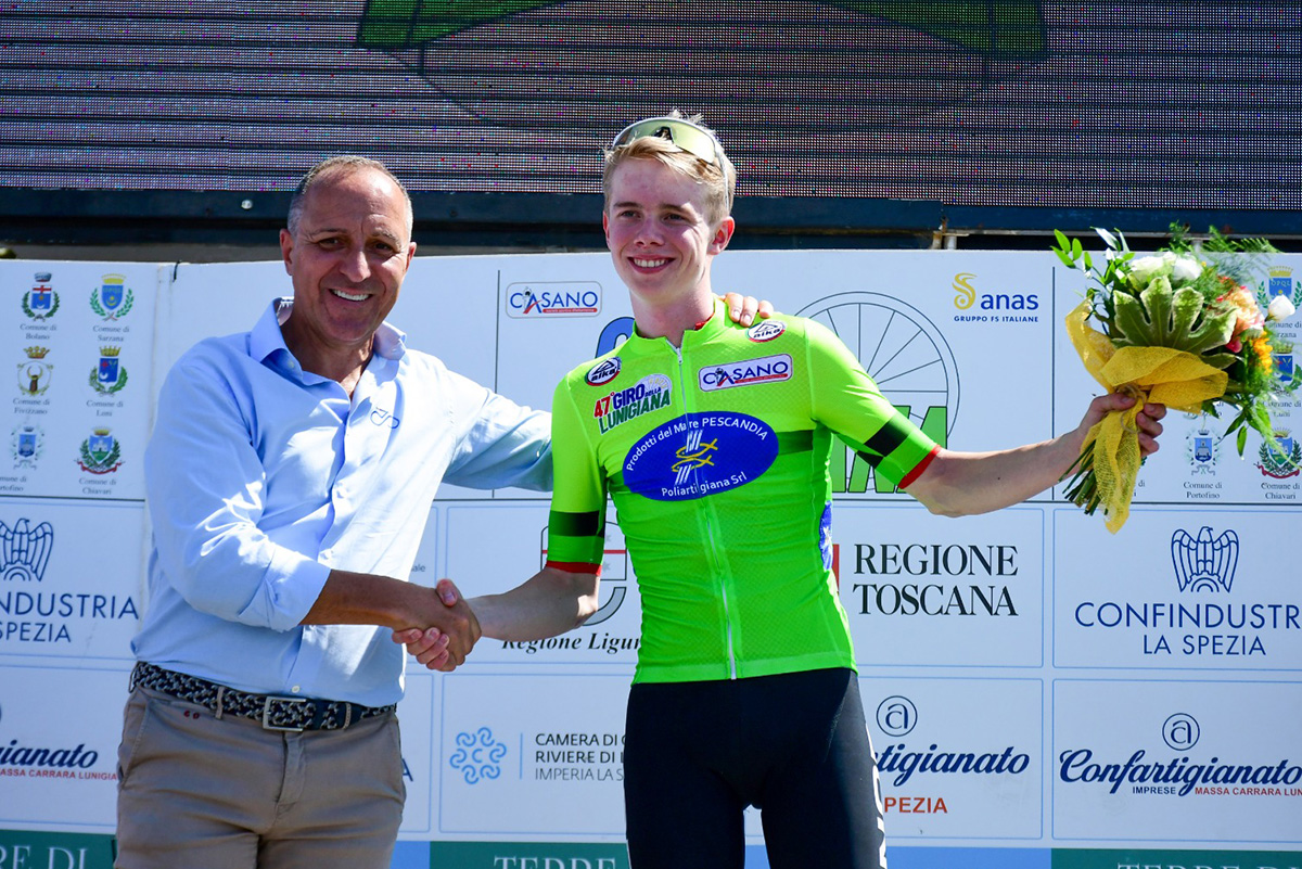 Jorgen Nordhagen, nuova maglia di leader del Giro della Lunigiana - credit Roberto Fruzzetti Ciclismoblog