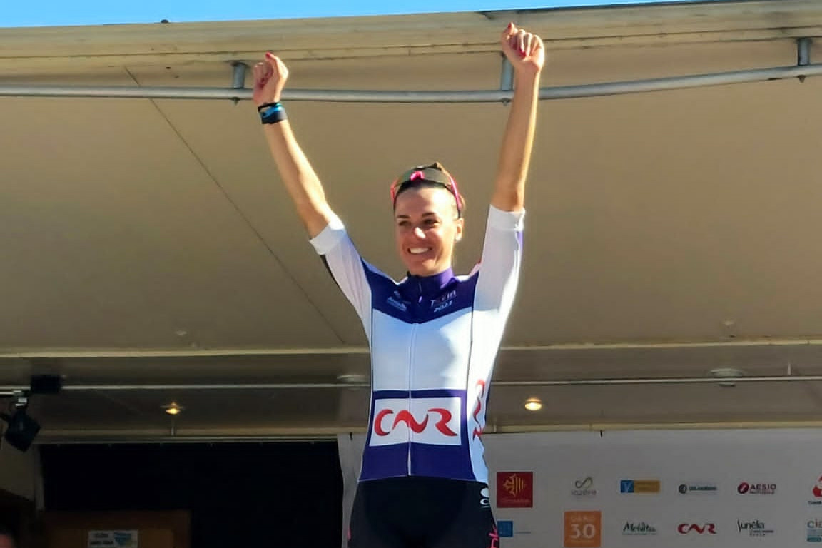 Silvia Zanardi (BePink Gold) sul podio del Tour de l'Ardeche