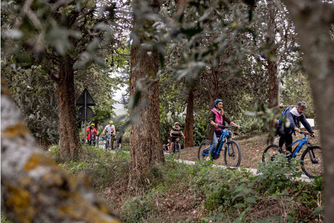 Il percorso de La Grande Pedalata lungo la Fascia olivata Assisi - Spoleto
