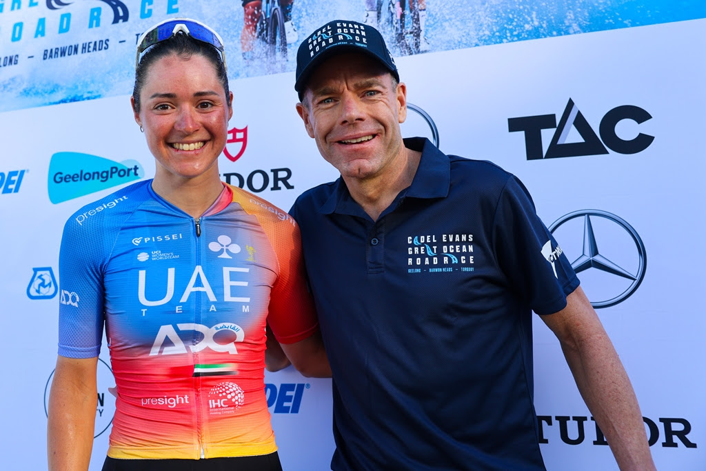 Sofia Bertizzolo con Cadel Evans - credit Sprint Cycling Agency