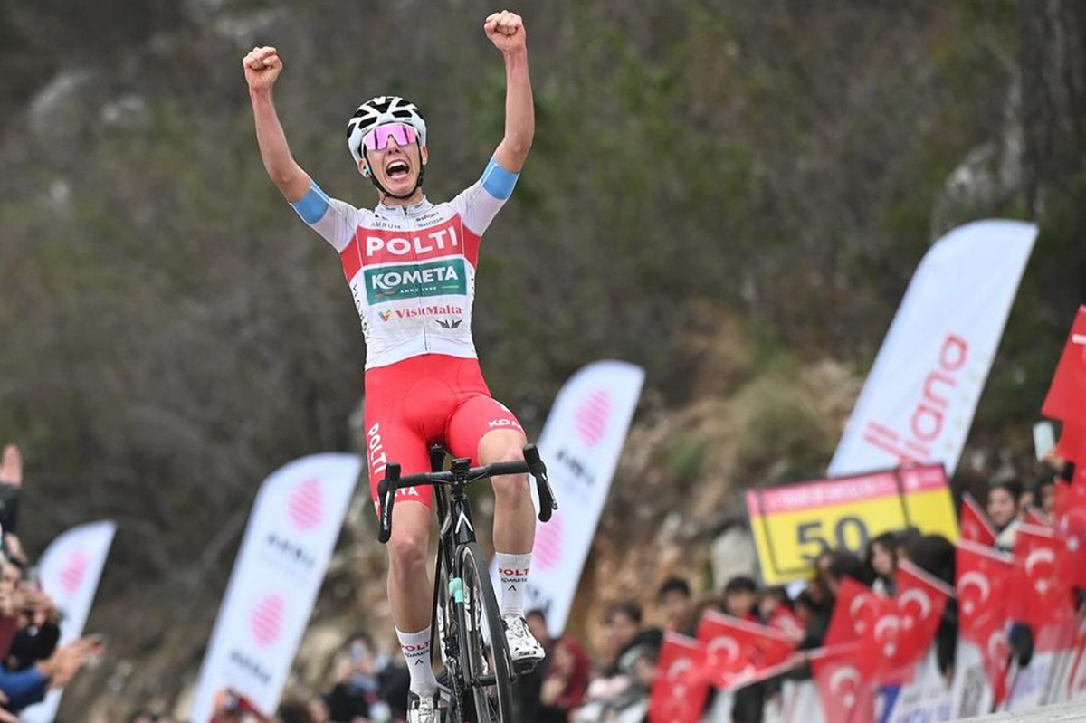 Davide Piganzoli vince la terza tappa del Tour of Antalya a Monte - credit Sprint Cycling Agency
