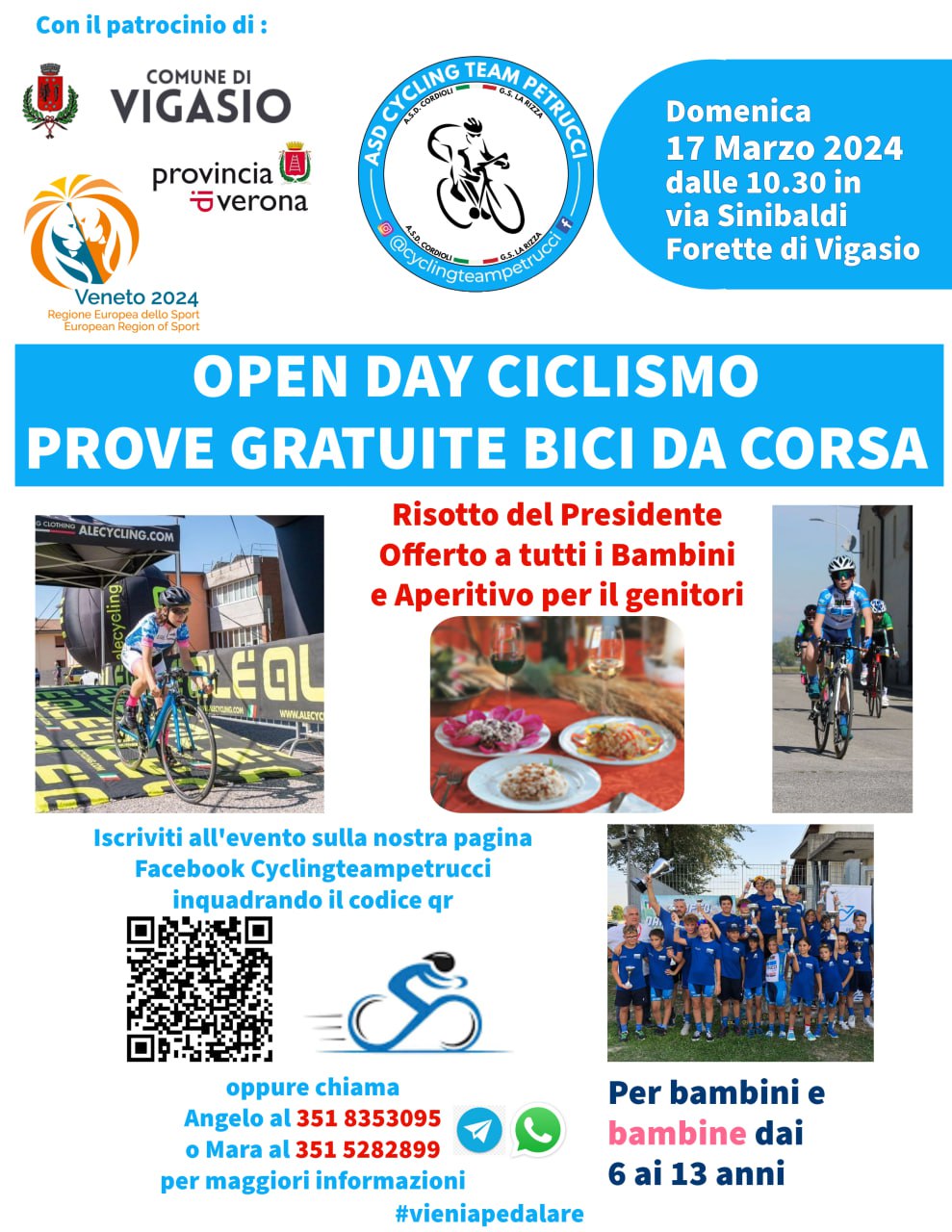 volantino Open Day Ciclismo Vigasio - 17 marzo