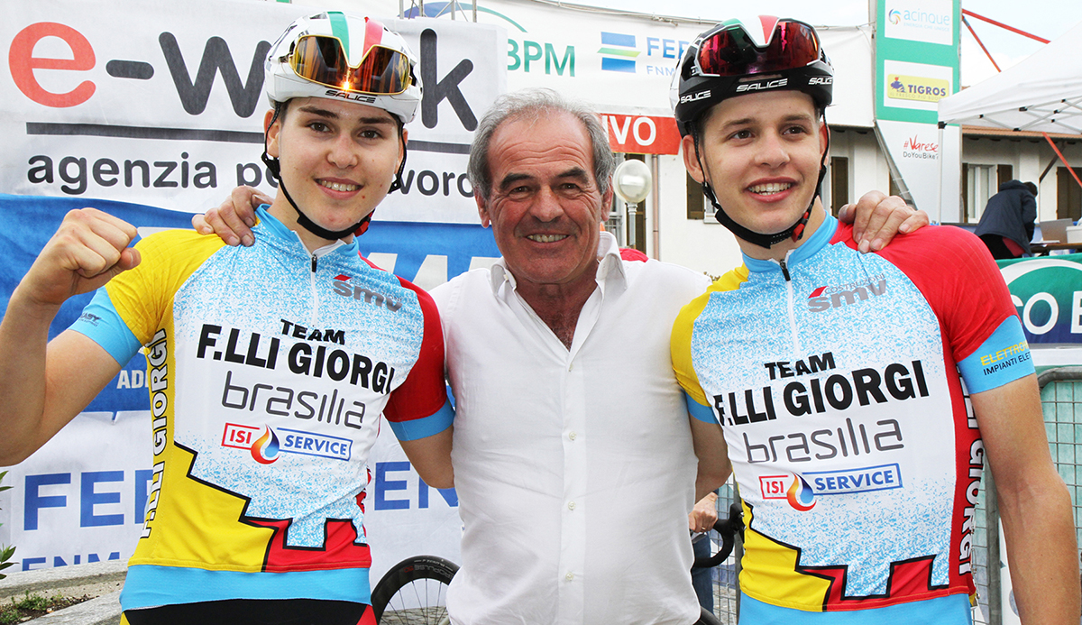 Carlo Giorgi con Mattia Stenico ed Elia Andreaus - credit Rodella