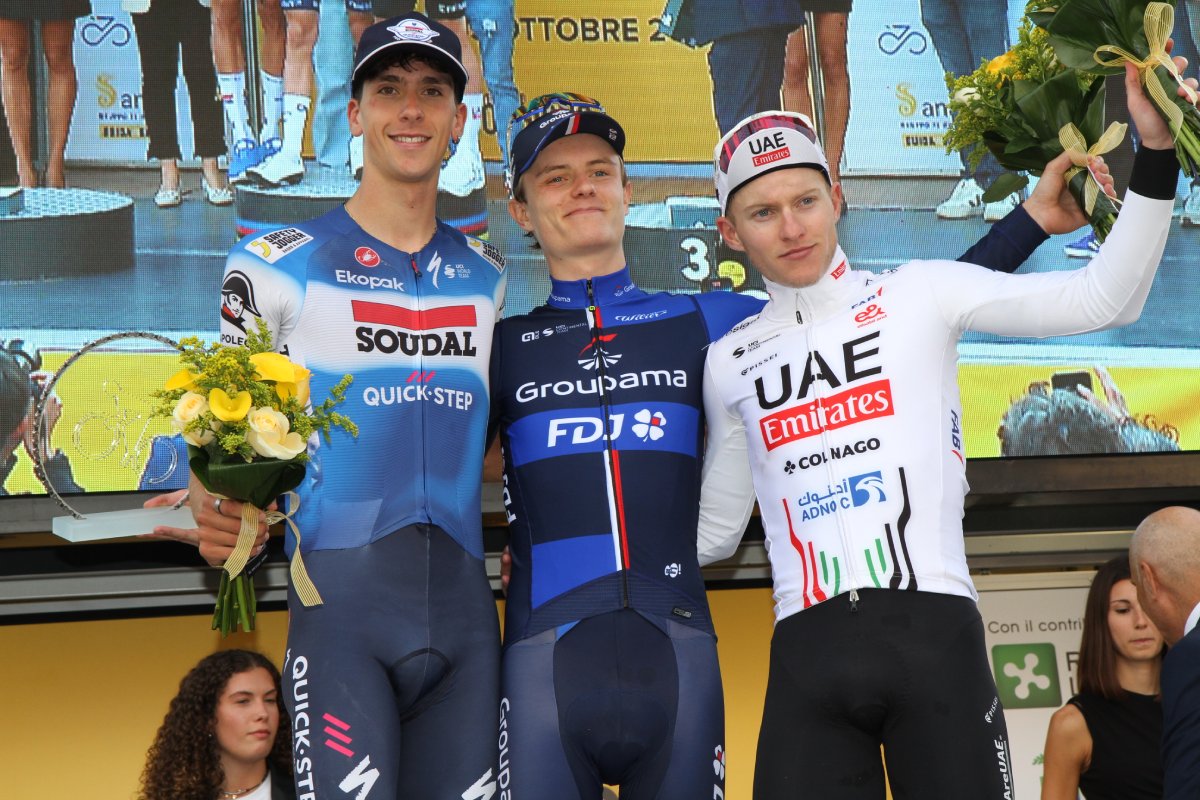 Il podio de Il Lombardia U23 2024 - credit Viganò