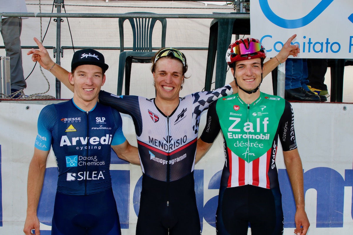 Il podio del 3° GP della Battaglia - credit Photobicicailotto