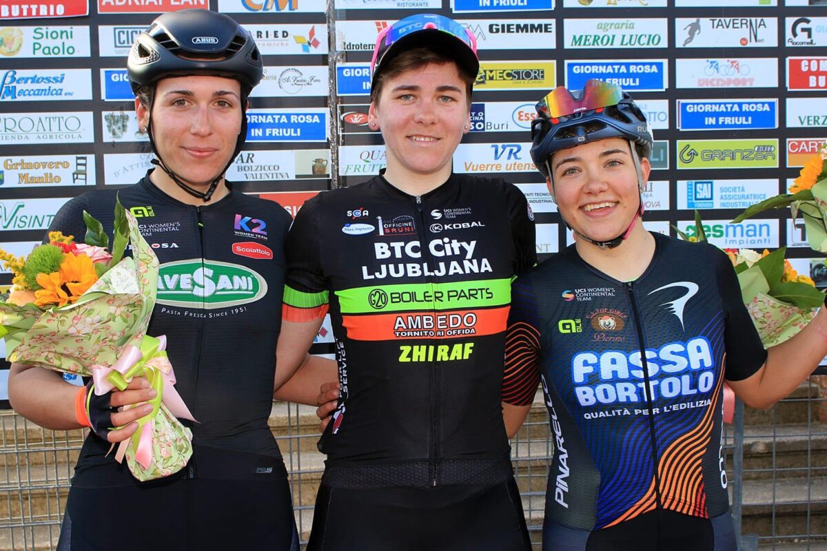 Il podio della 25a Giornata Rosa in Friuli - credit Flaviano Ossola