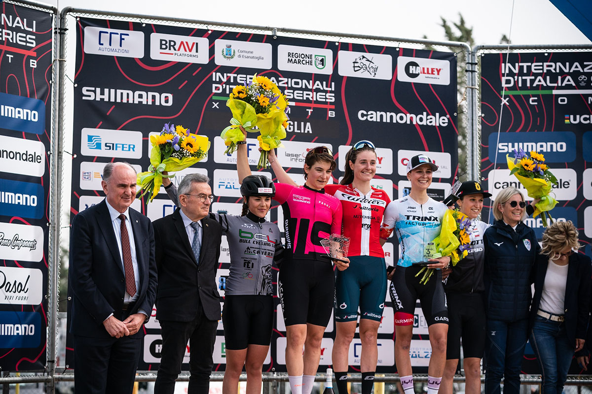 Il podio femminile del Santoporo Xc - credit Wilier Vittoria Factory Team