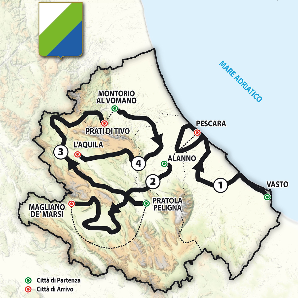 Planimetria Giro d'Abruzzo 2024
