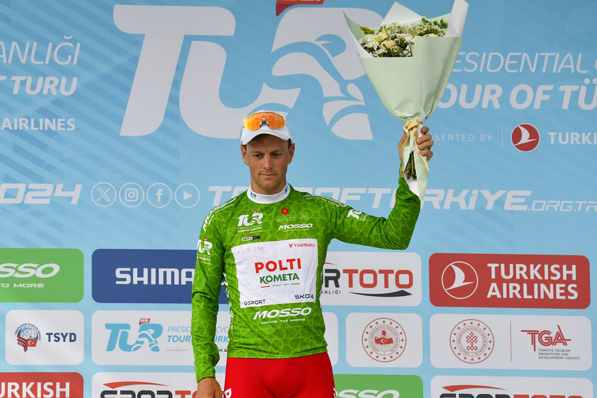 Giovanni Lonardi, nuovo leader della classifica a punti al Giro di Turchia - credit Sprint Cycling Agency