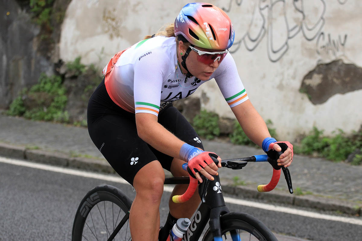 Lara Gillespie in azione nella seconda tappa del Giro del Mediterraneo in Rosa - credit Flaviano Ossola