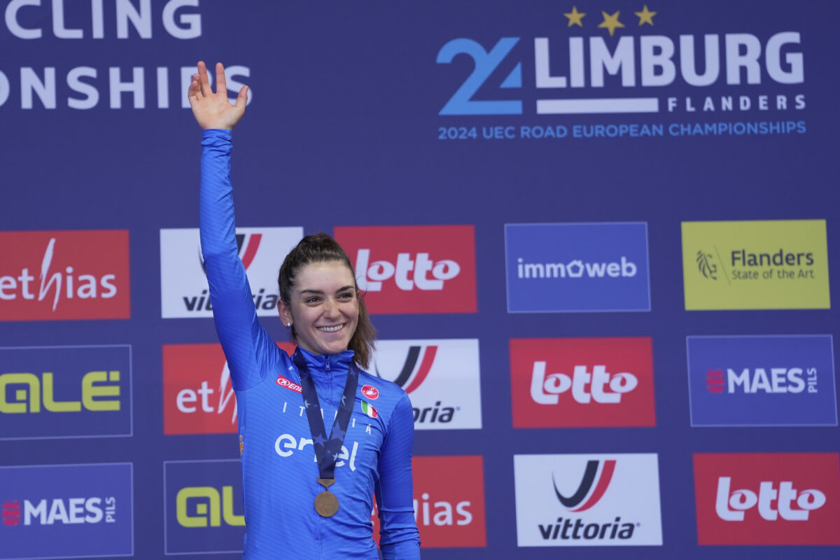 Eleonora Gasparrini medaglia di bronzo tra le U23 agli Europei 2024 - credit Sprint Cycling Agency