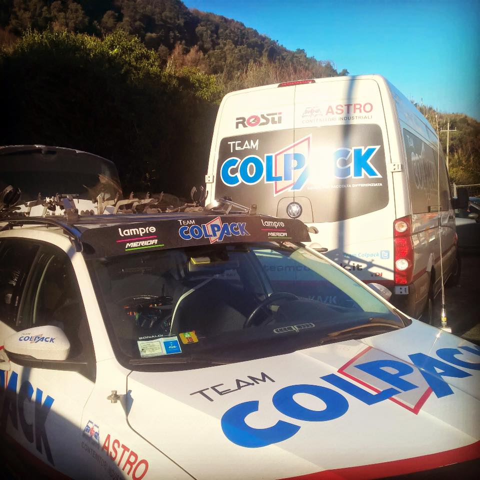 I mezzi del Team Colpack in ritiro